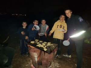 Jewish boys archery scouts outdoor leadership training