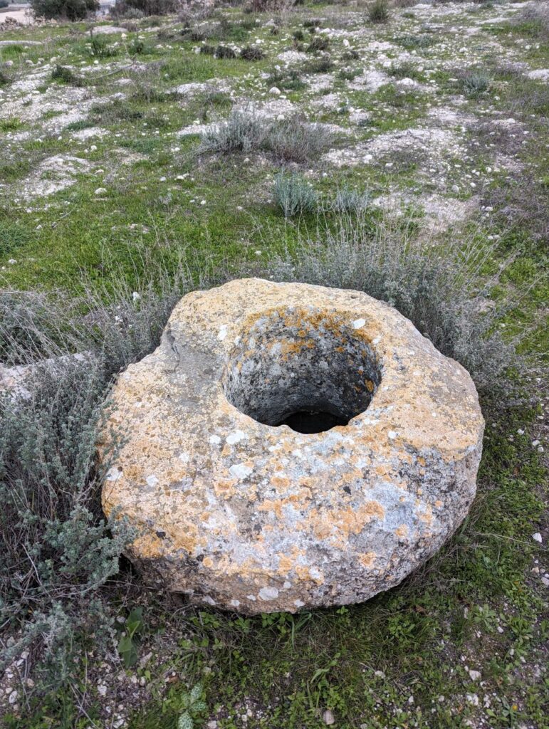 Water well under mill stone